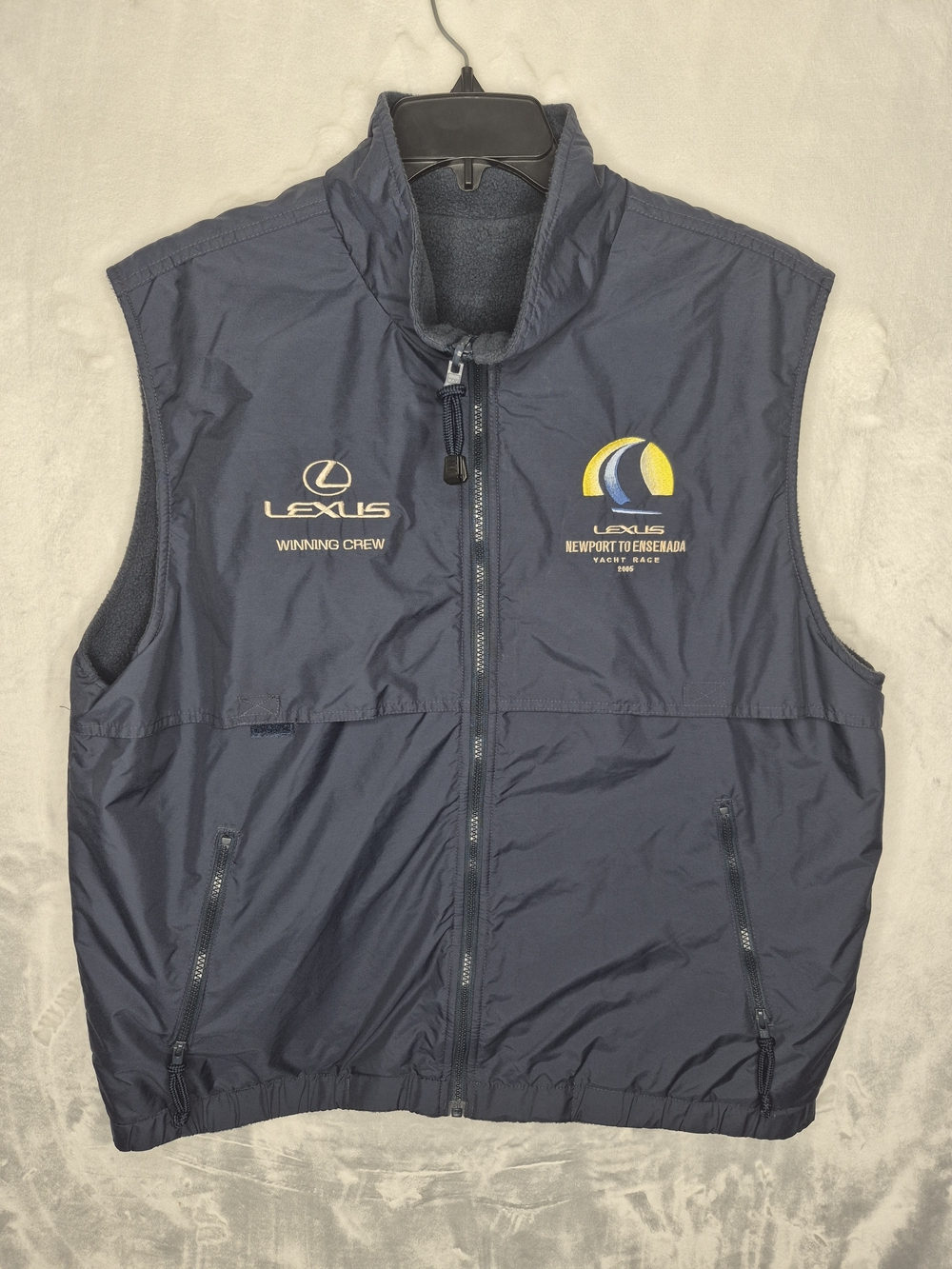 Vintage 2005 Newport Ensenada Yacht Race Reversible Vest Lexus Mens Large